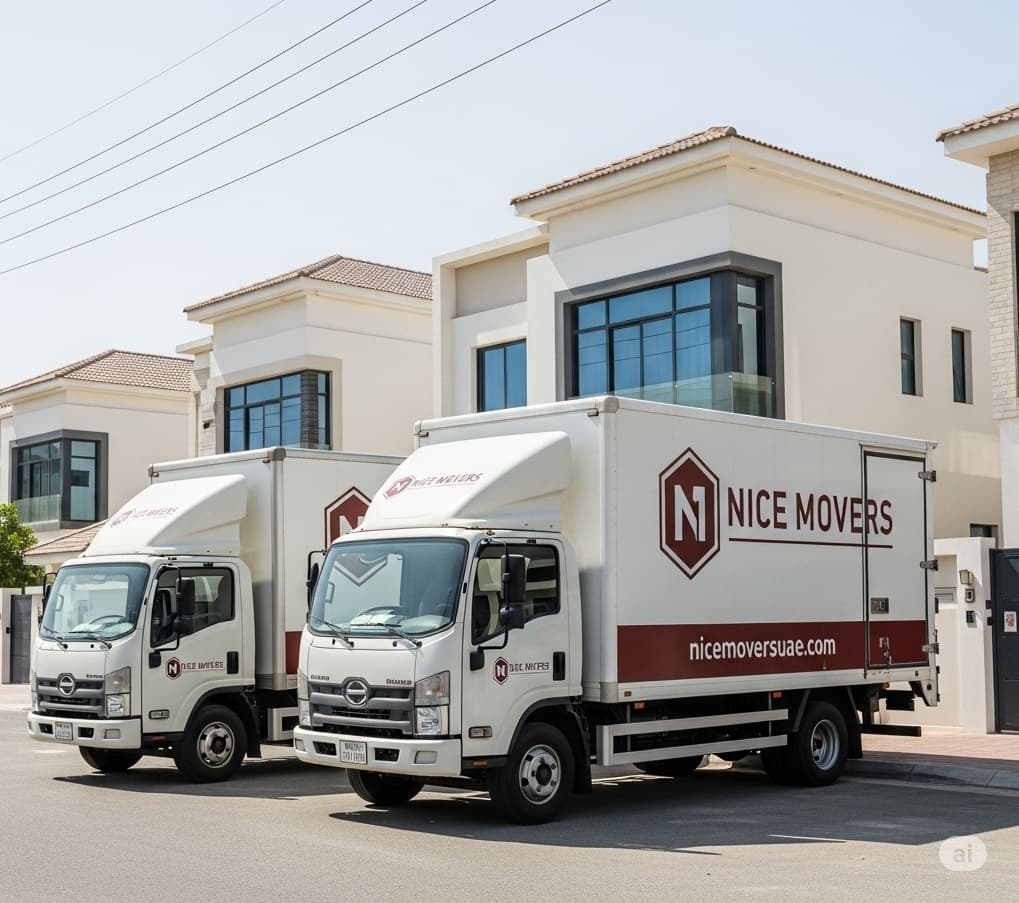 moving trucks of Nice Movers UAE